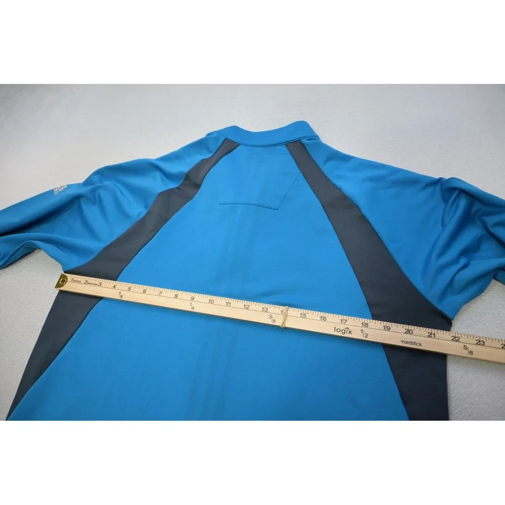 Adidas Quarter Zip Golf Jacket Pullover Mens Medium Blue Long Sleeve Excellent